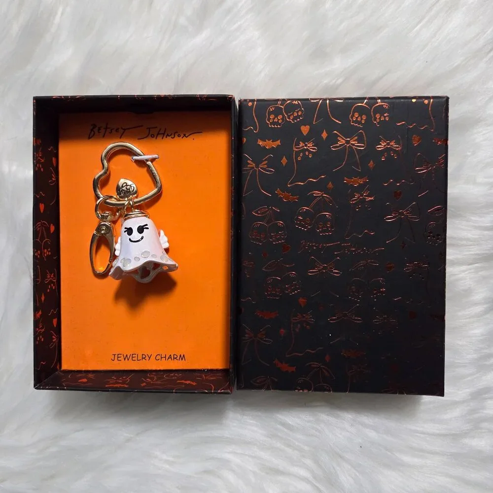 Betsey Johnson Ghost Jewelry Charm Keychain